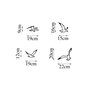 Wallity Birds Sorty - 443 Escultura de Pared de Metal Negra
